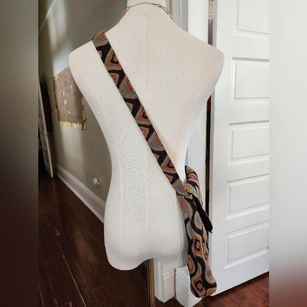 Boho Tapestry Woven Crossbody Shoulder Bag Multicolor Festival - Picture 4 of 11